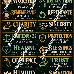 Quran-Inspired Words: Worship, Reflection, Remembrance & Guidance